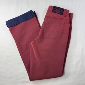 VTG Revolt Jeans Women's 13 Red Blue Denim Bootcut Pants Y2K